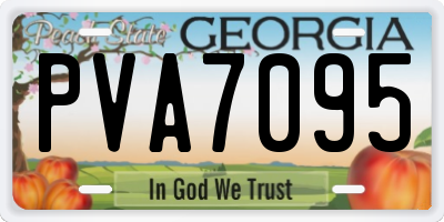 GA license plate PVA7095