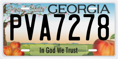 GA license plate PVA7278
