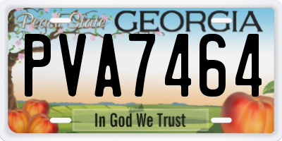 GA license plate PVA7464