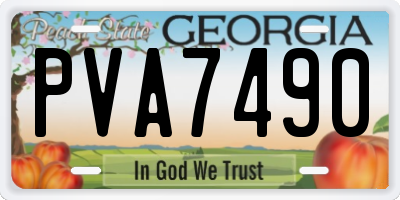 GA license plate PVA7490