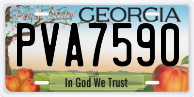 GA license plate PVA7590
