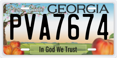 GA license plate PVA7674