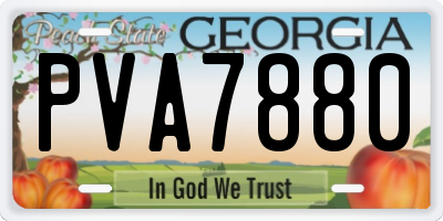 GA license plate PVA7880