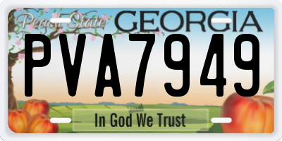 GA license plate PVA7949