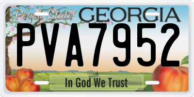 GA license plate PVA7952
