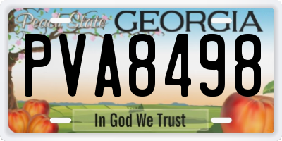 GA license plate PVA8498