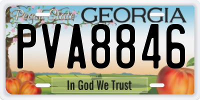 GA license plate PVA8846