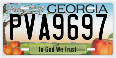 GA license plate PVA9697