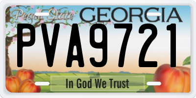 GA license plate PVA9721