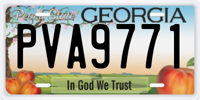 GA license plate PVA9771