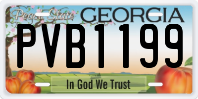 GA license plate PVB1199