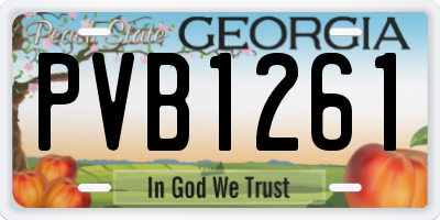 GA license plate PVB1261