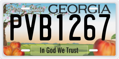 GA license plate PVB1267