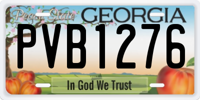 GA license plate PVB1276