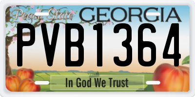 GA license plate PVB1364