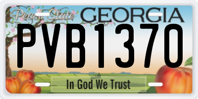 GA license plate PVB1370