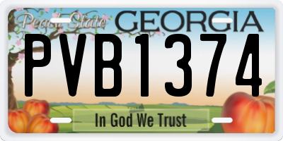 GA license plate PVB1374