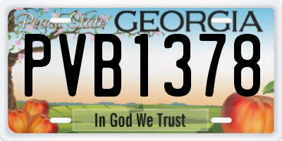 GA license plate PVB1378