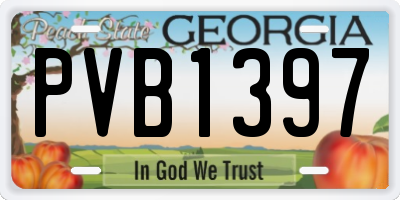 GA license plate PVB1397