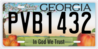 GA license plate PVB1432