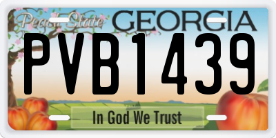 GA license plate PVB1439