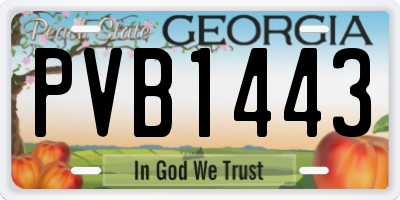 GA license plate PVB1443