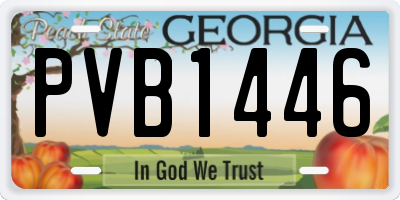 GA license plate PVB1446