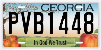 GA license plate PVB1448