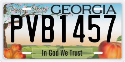 GA license plate PVB1457