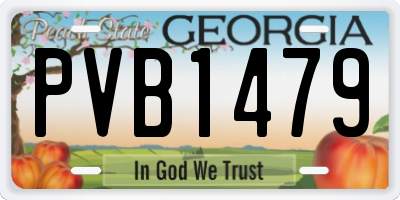 GA license plate PVB1479