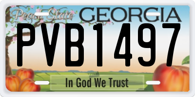 GA license plate PVB1497