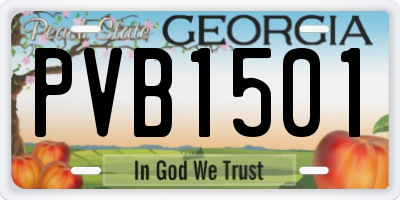 GA license plate PVB1501