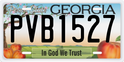 GA license plate PVB1527
