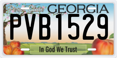 GA license plate PVB1529