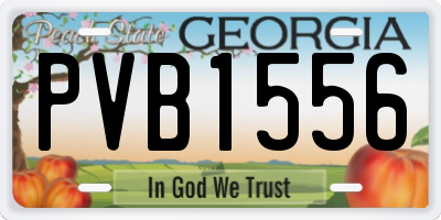 GA license plate PVB1556