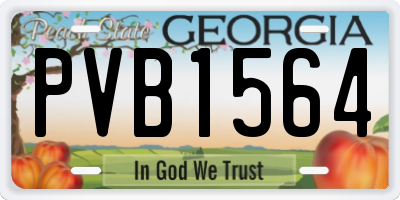GA license plate PVB1564