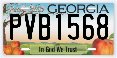GA license plate PVB1568