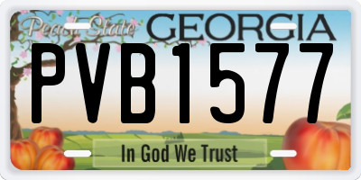 GA license plate PVB1577