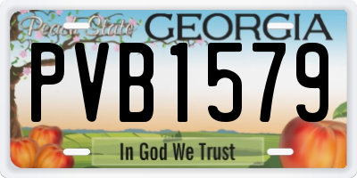 GA license plate PVB1579
