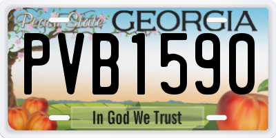 GA license plate PVB1590