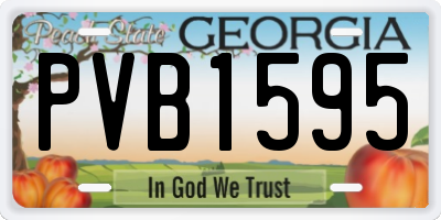 GA license plate PVB1595