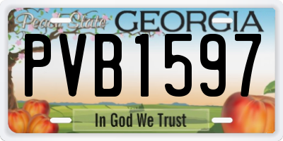 GA license plate PVB1597