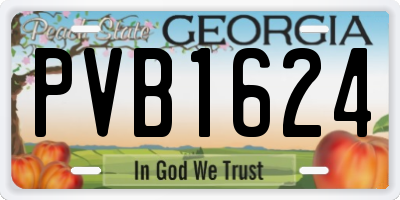GA license plate PVB1624