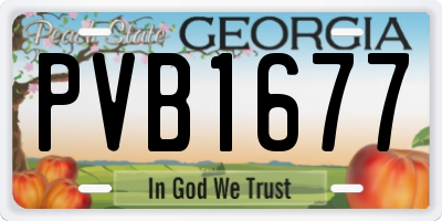 GA license plate PVB1677