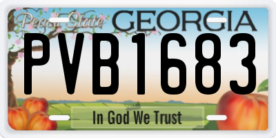 GA license plate PVB1683