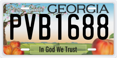 GA license plate PVB1688