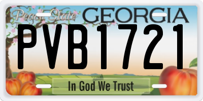 GA license plate PVB1721