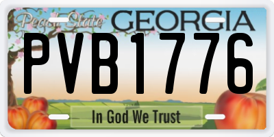 GA license plate PVB1776