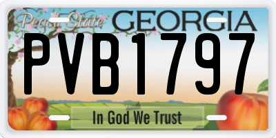 GA license plate PVB1797