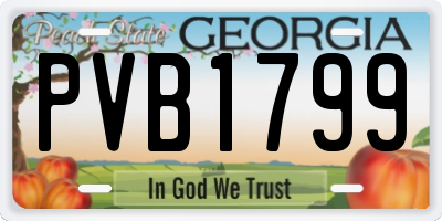 GA license plate PVB1799